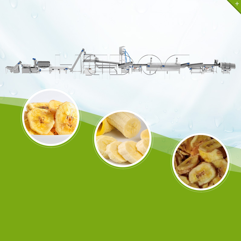 Linha de produção de chips de banana
